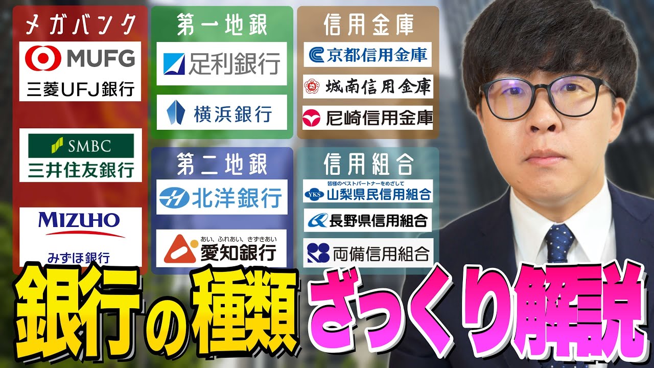 【ざっくり解説】金融機関（銀行系）の種類について解説するわ
