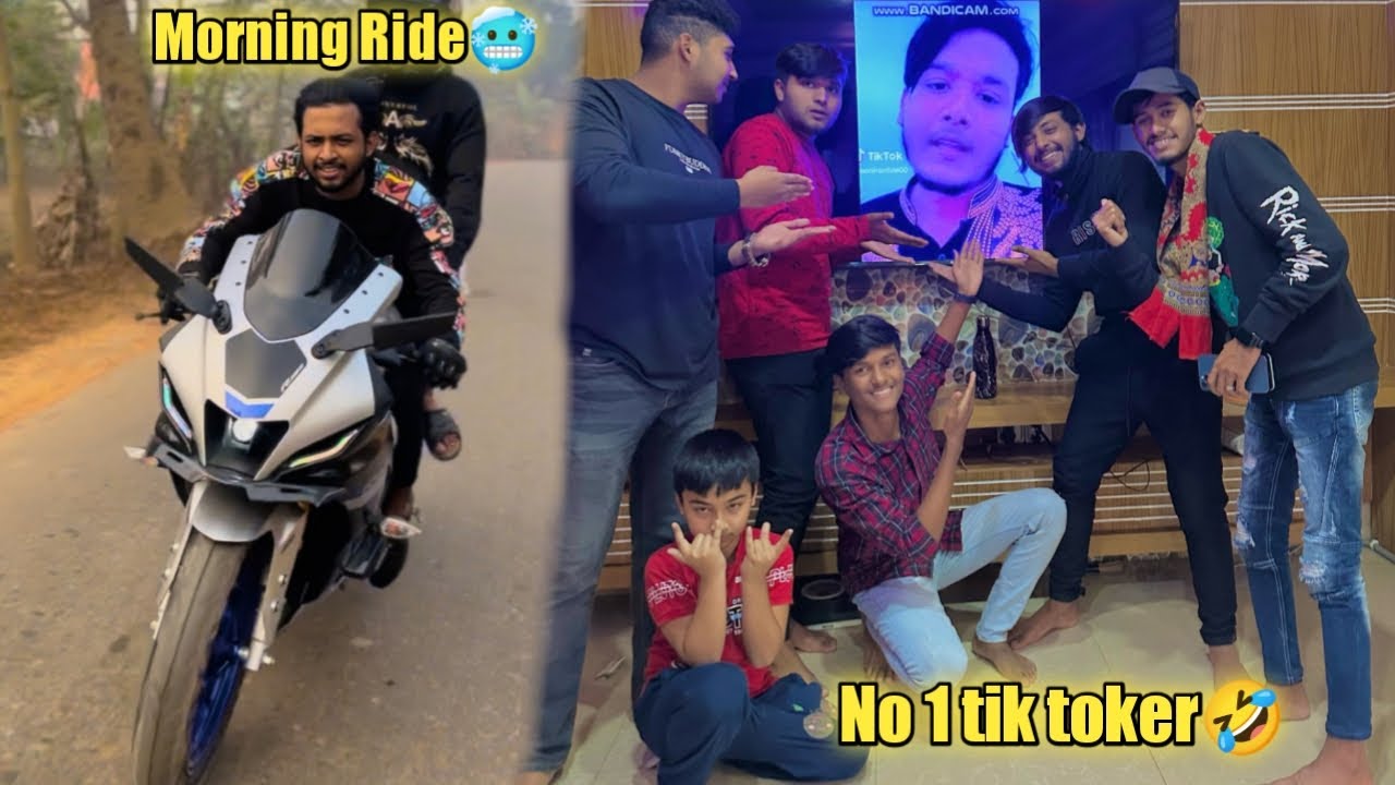 আবারো শীতের সকালে বাইক নিয়ে রস খেতে গিয়ে পরলাম বিপদে🥲৬৫' ইঞ্চি টিভিতে দেখলাম মনিরের TikTok🤣