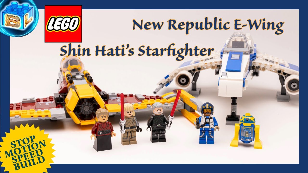 LEGO&reg; 75364 E-Wing vs. Shin Hati&rsquo;s Starfighter Speed Build Stop Motion