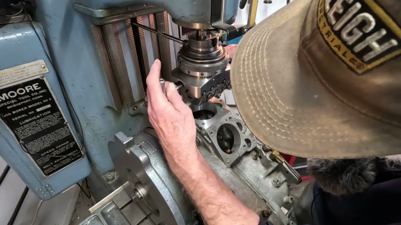 Harley Davidson Machine Shop, 1953 K Model engine cases, matching machine work completed.