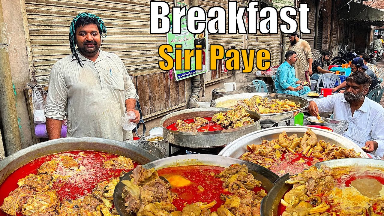 CHEAPEST GOAT SIRI PAYE AT 3:00 AM | GENUINE STREET FOOD PAKISTAN | KHALIFA SIRI PAYE ANDROON LAHORE