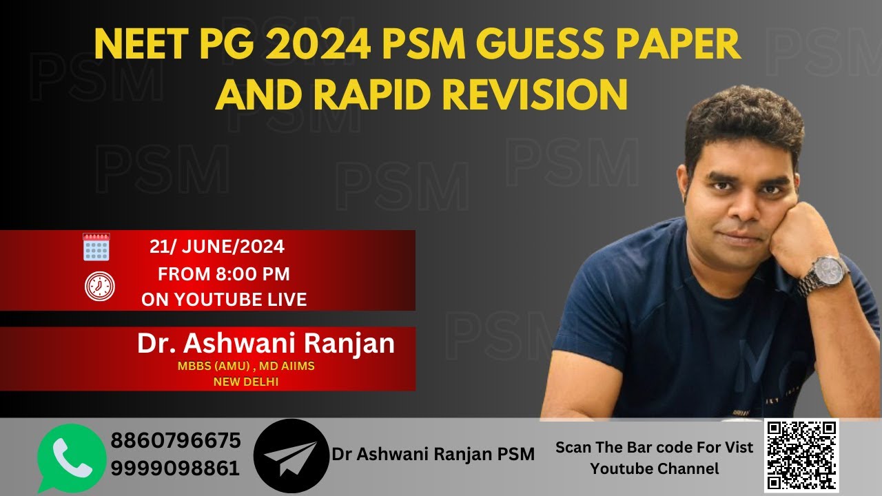 Topic :- NEET PG 2024 GUESS PAPER || RAPID REVISION