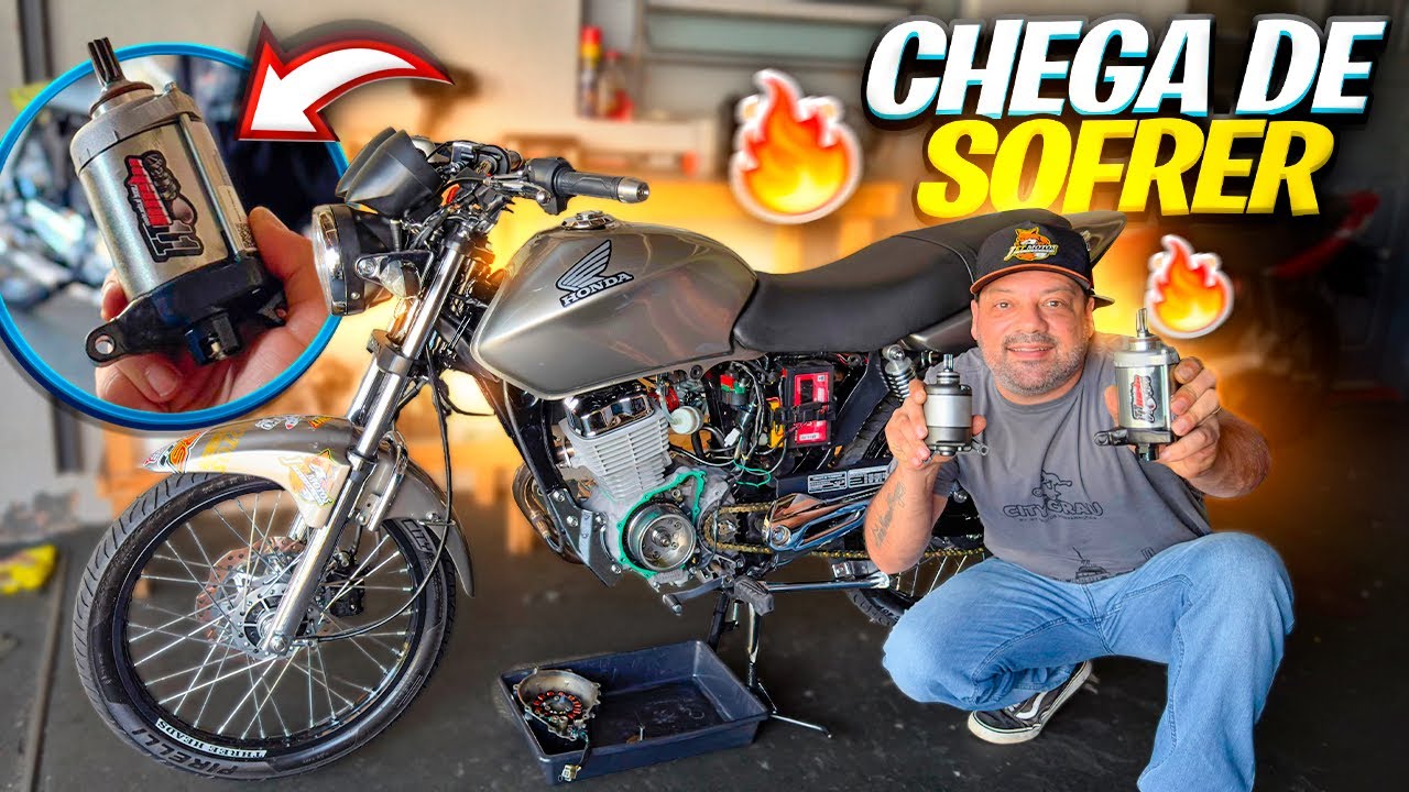 COLOQUEI MOTOR DE PARTIDA DE CB300 PREPARADO E ADAPTADO PRA 150 [ VEJA A PARTIDA DESSA MOTO ] 🔥