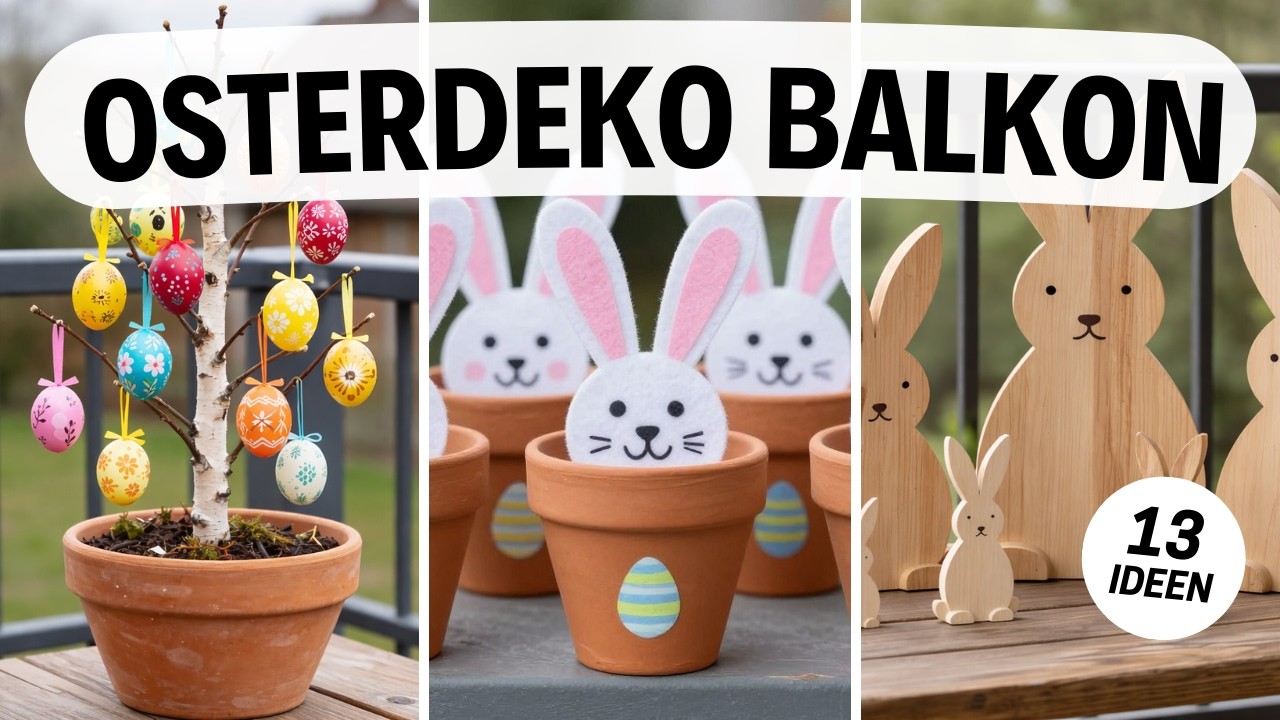 13 wundersch&ouml;ne & schnelle Osterdeko Ideen f&uuml;r deinen Balkon