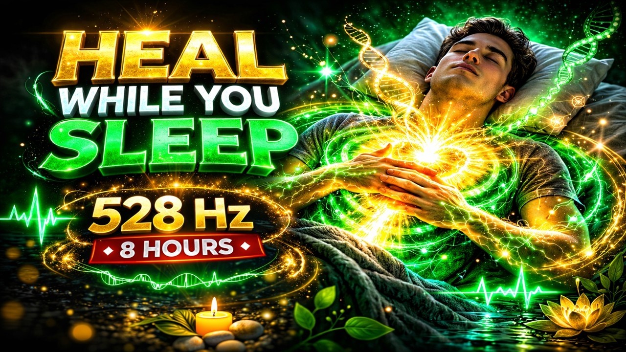 528 Hz Healing Frequency | Deep Sleep Music | Cellular Regeneration & DNA Repair | 8 Hours