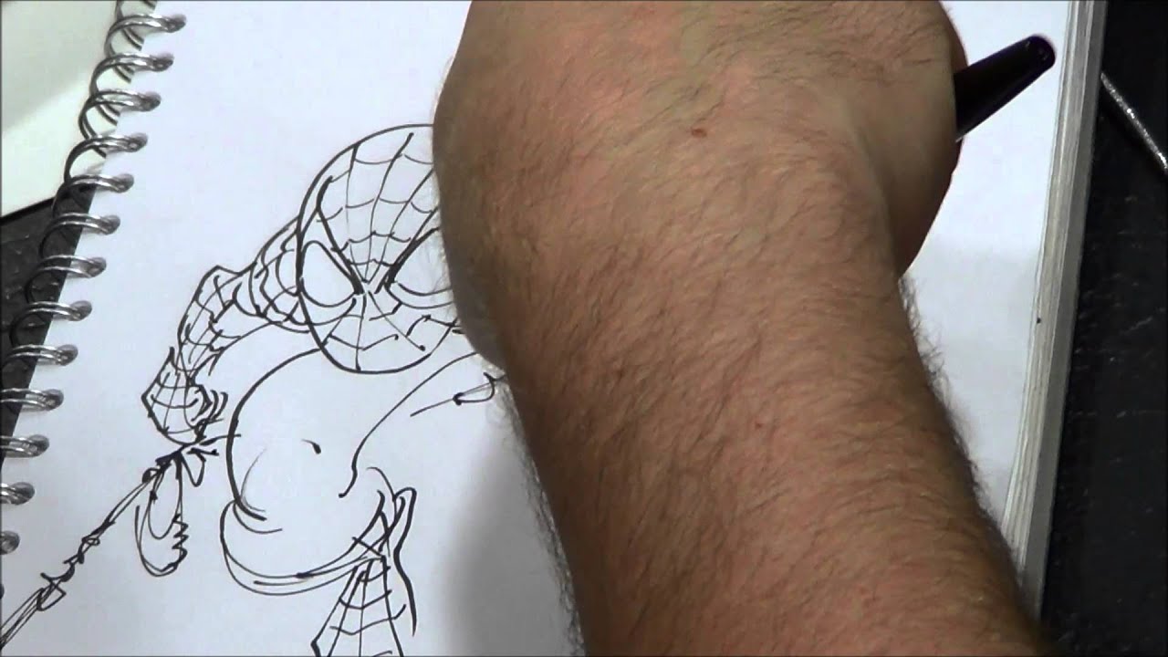 Erik Larsen drawing Spider-Man