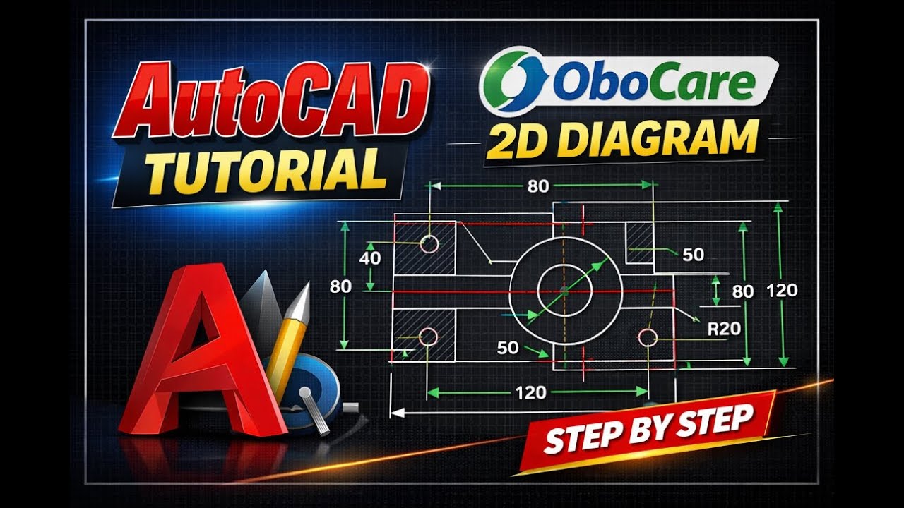 AutoCAD 2D Diagram Drawing Step by Step | Beginner Friendly