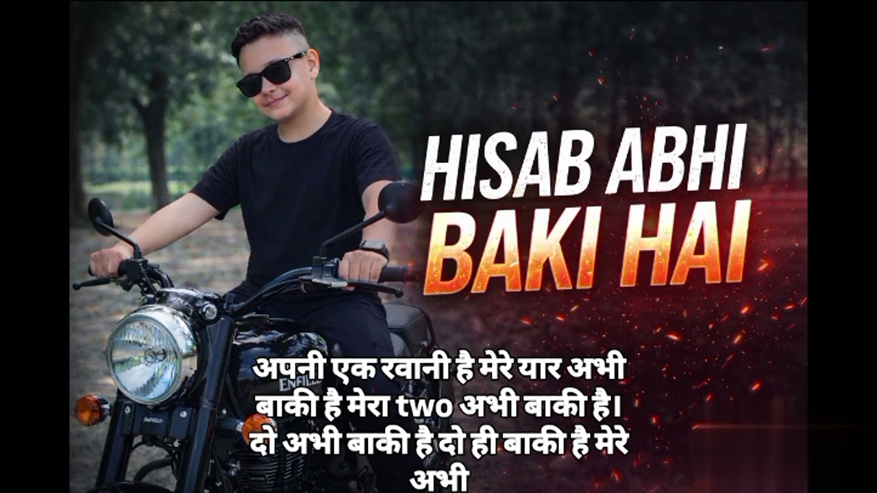 Hisaab Abhi Baaki Hai | Emotional Hindi Rap Song | Breakup motivation 2026 #emotionalvideo #rapsong 