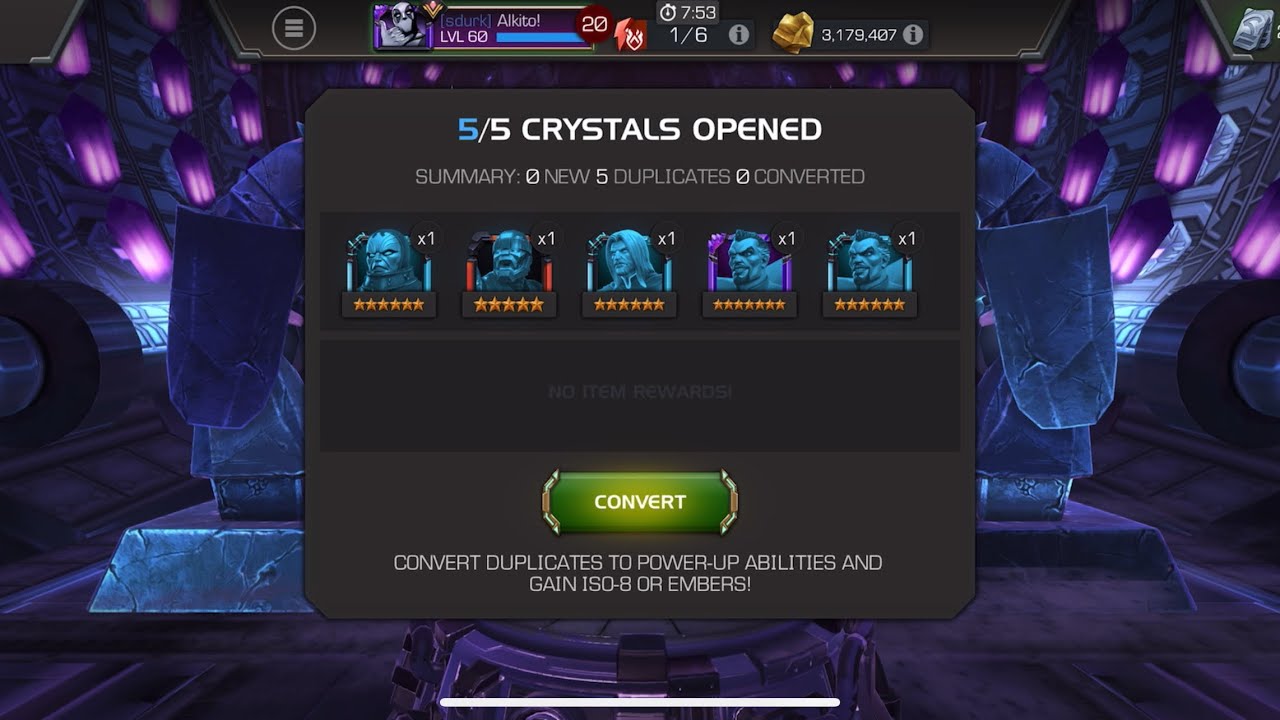 Marvel Contest of Champions - Kristal Açma Etkinliği Part 5 - Dupe 7* Count Nefaria!
