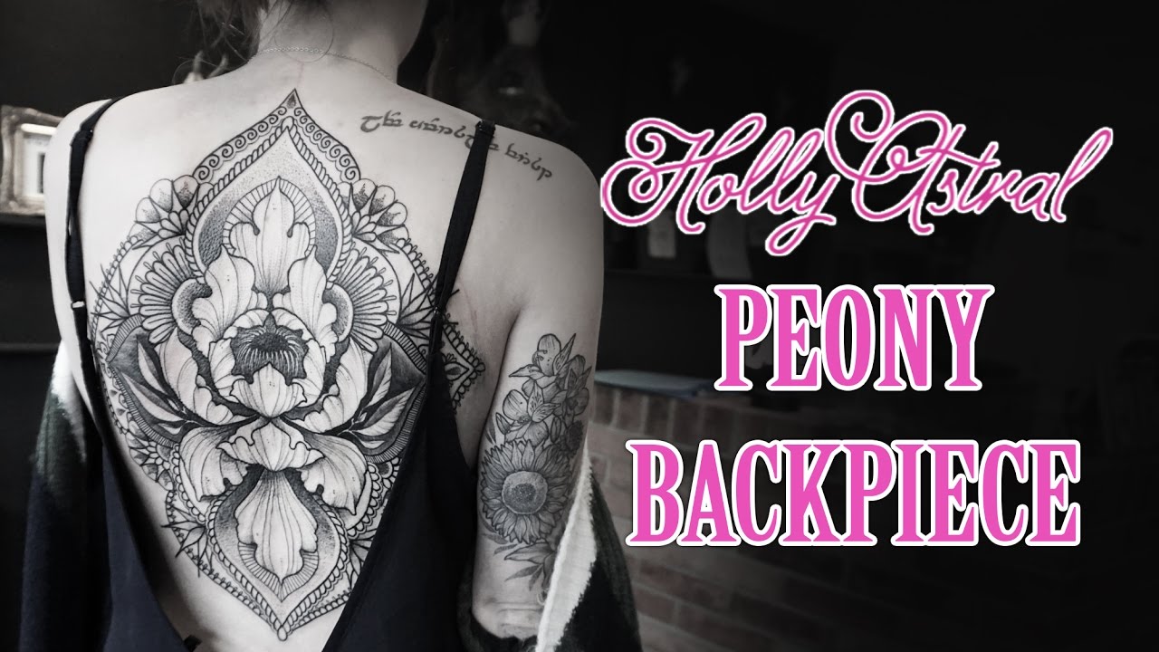ONE SHOT PEONY BACKPIECE Drawing to Tattoo