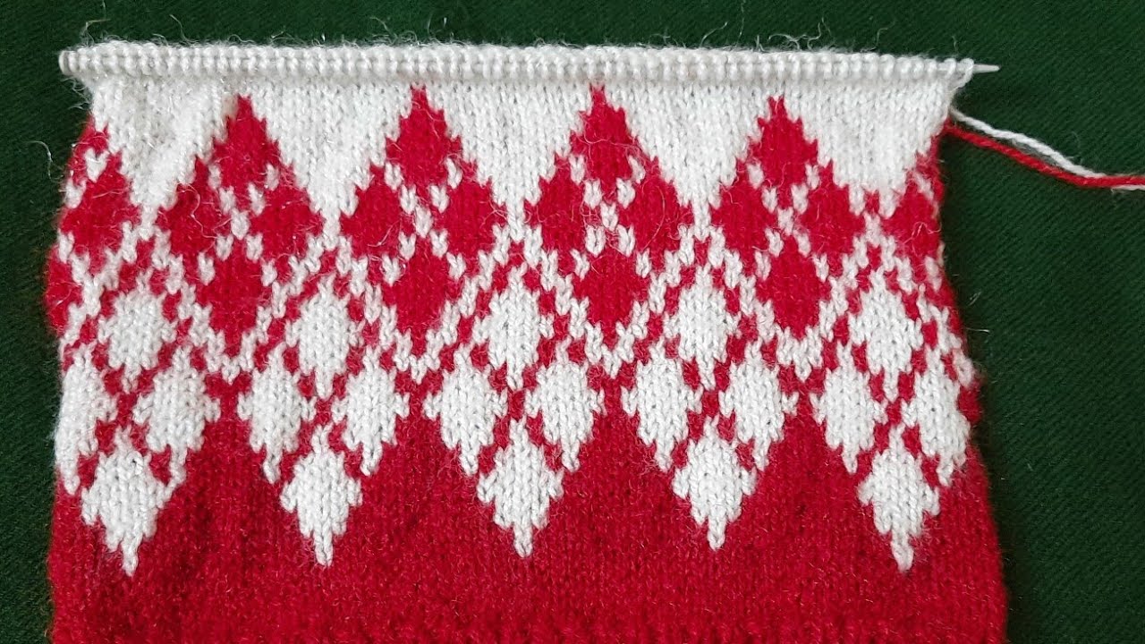 Two colour design for sweater