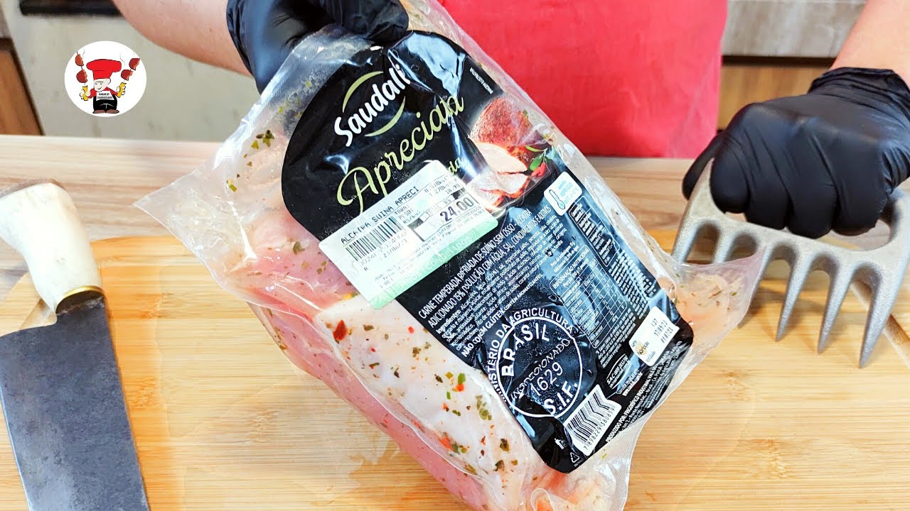Como Fazer Picanha de Porco Temperada na Churrasqueira