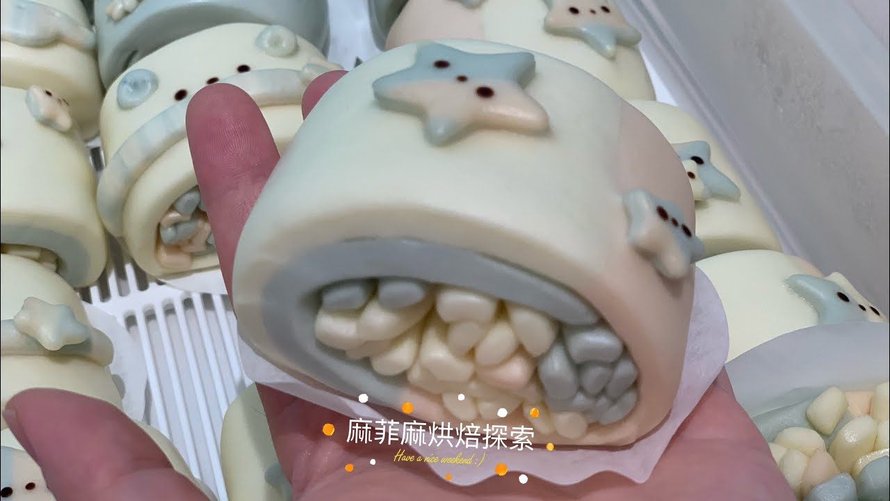 麻菲麻烘焙｜粉彩銀絲捲製作，使用胖鍋攪拌機/外接壓麵器/外接壓麵條器 製作