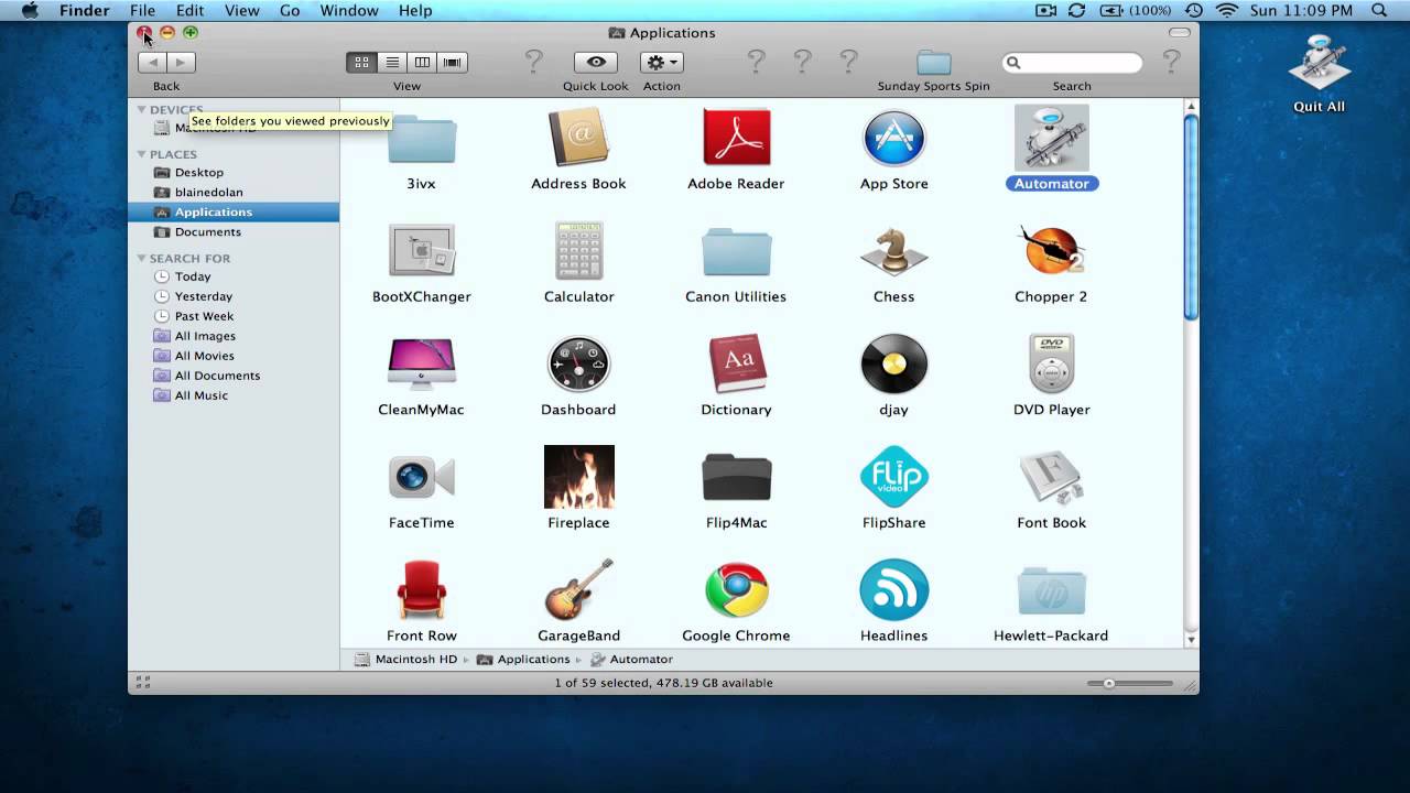 How to quit all applications in Mac OSX