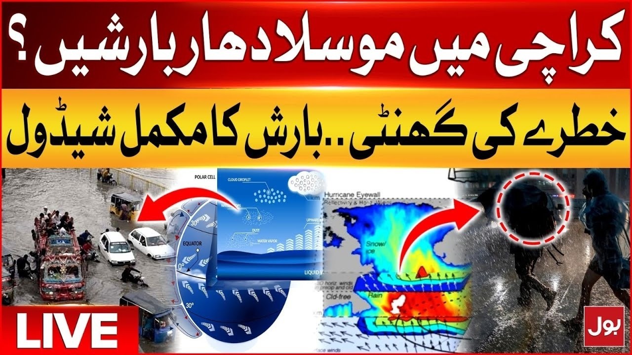 🔴LIVE : Karachi Experiencing Heavy Rainfall and Thunderstorm | Weather News | Karachi Traffic Update