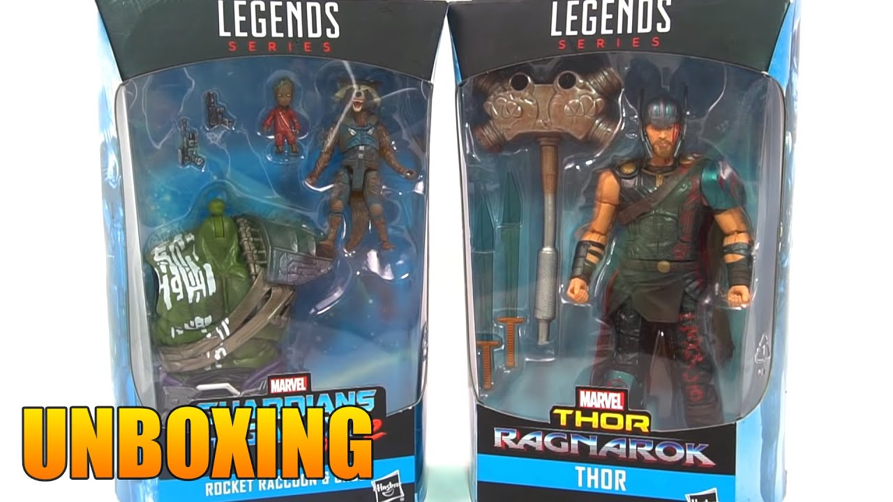 Marvel Legends Thor Ragnarok Unboxing Coleccion Groot y Rocket Raccoon Marvel Avengers