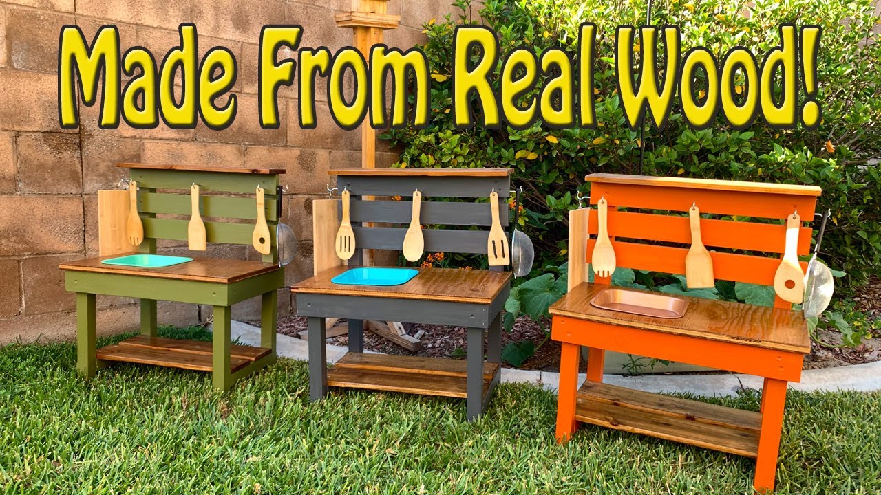 How to build quick and simple wooden Mini Mud Kitchens |DIY|