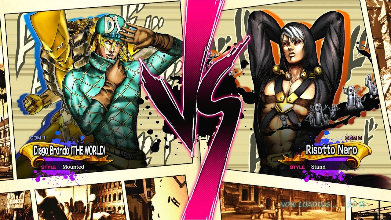 Jojo ASBR What If Diego(The World) vs Risotto