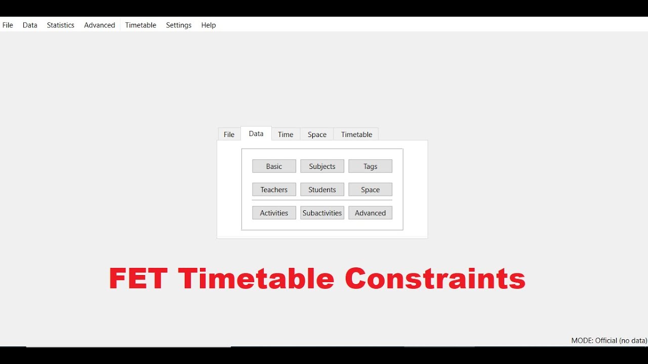 FET Timetable Time Constraints Part 1