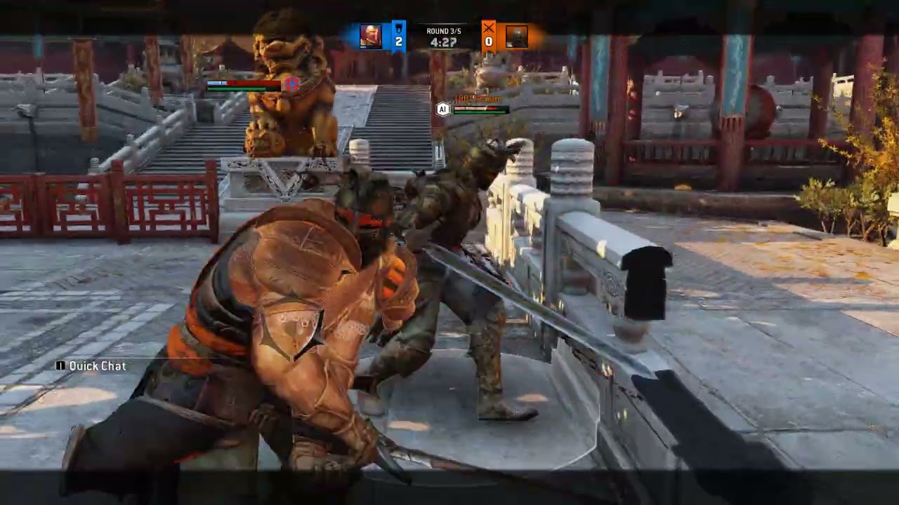 For Honor Warden vs Level 3 Warden Bot on The Belvedere