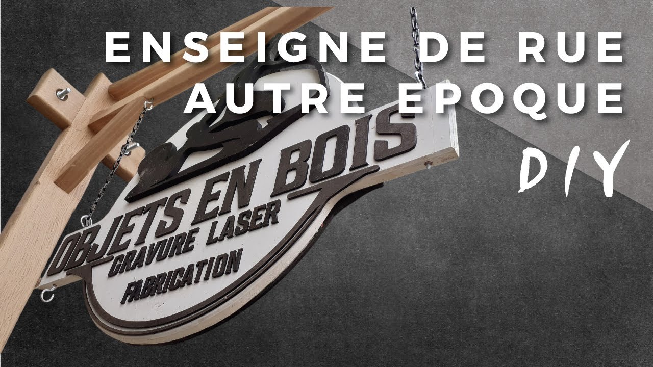 Création d'une enseigne en bois  inspiration d’antan