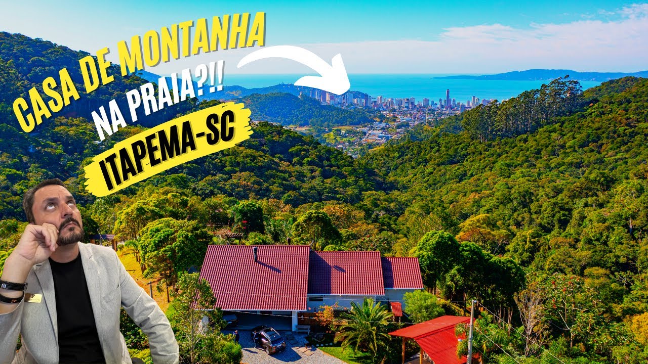 Bela Casa de montanha na praia, em Itapema-SC