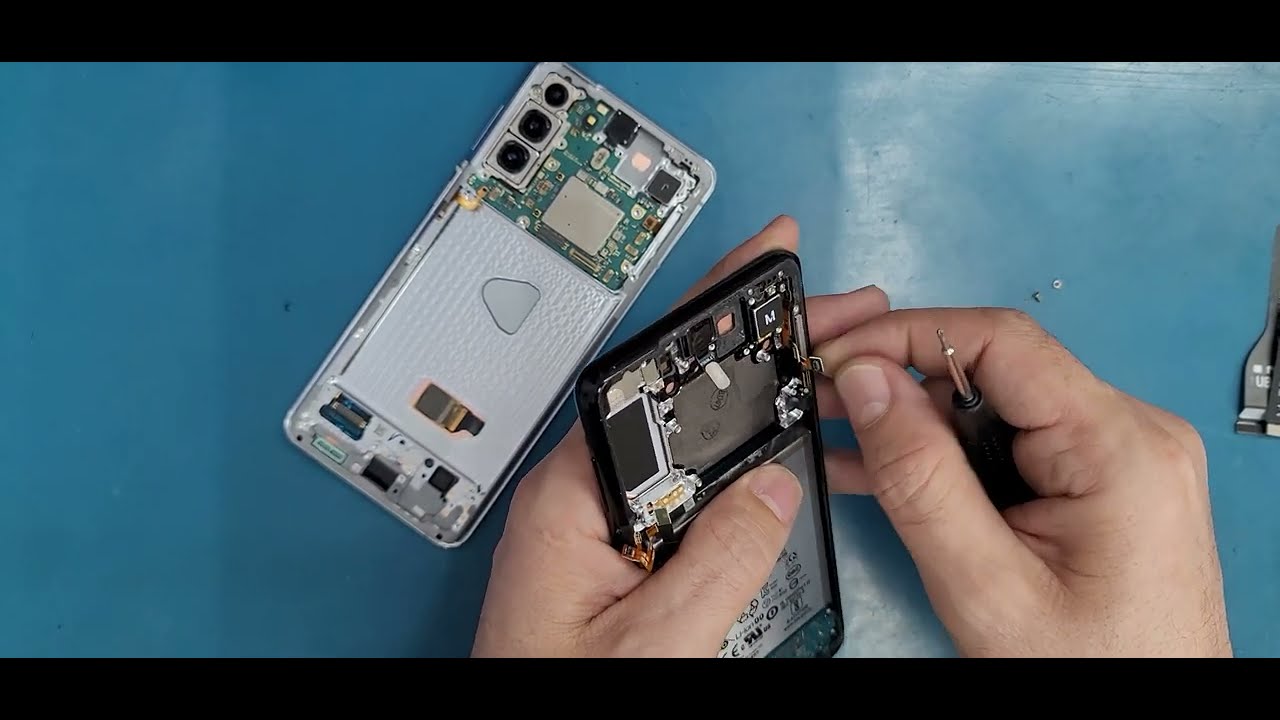How to replace the LCD screen, battery, charging port, camera and back cover on Samsung S21 Plus