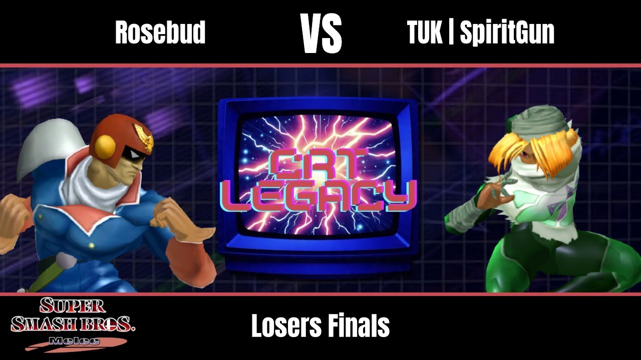 Rosebud (Captain Falcon) vs TUK | SpiritGun (Sheik) - Melee Losers Finals - CRT Legacy #18