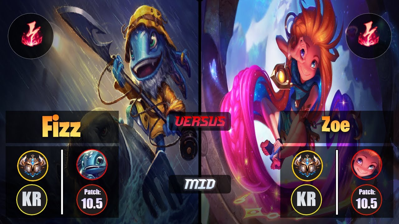 Challenger FIZZ [Electrocute] (Mid) VS  ZOE - Challenger KR Patch 10.5