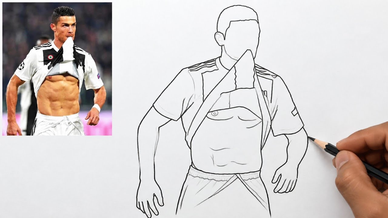 How To Draw Ronaldo Six-Pack // Sketching CR7 Step by Step