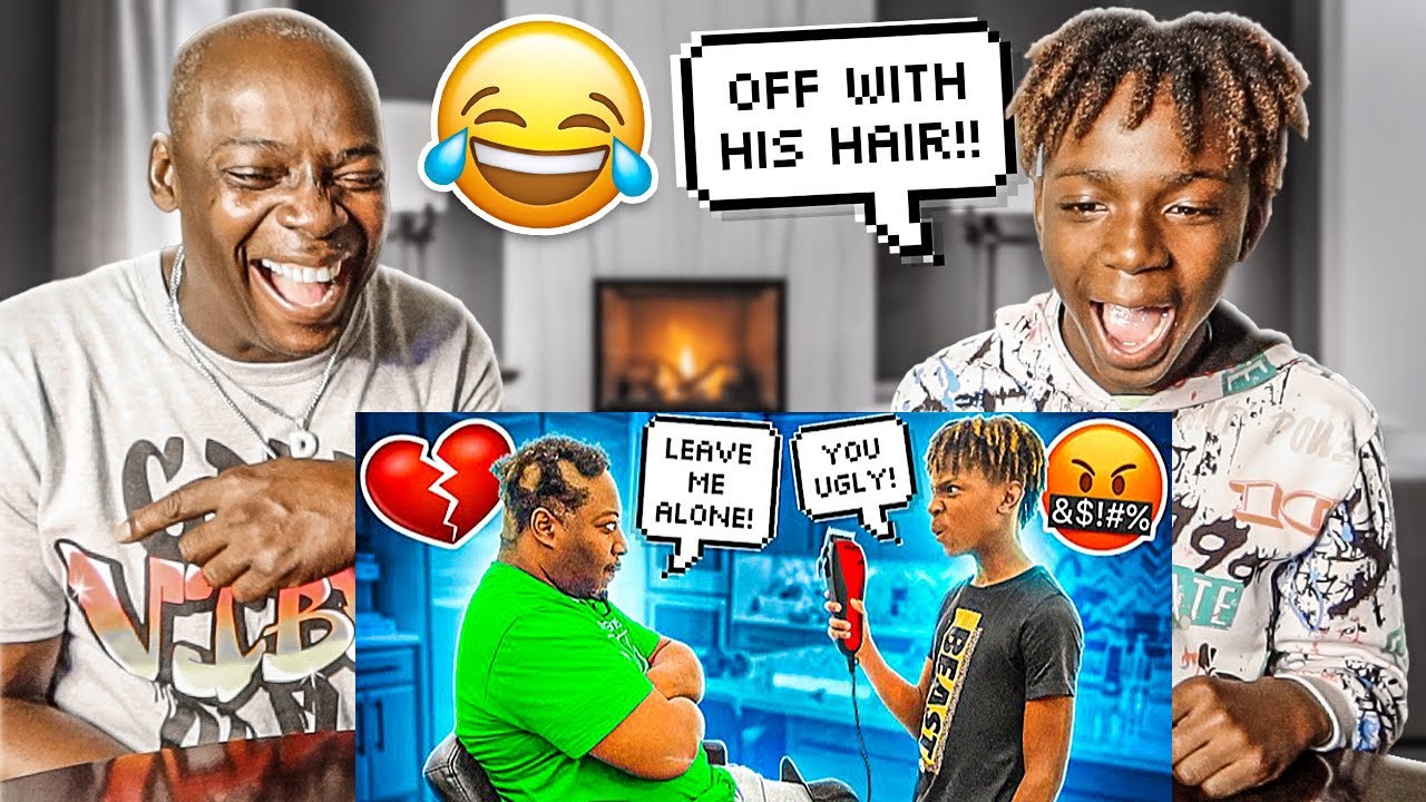 MY 13 YR OLD BROTHER DARION SHAVED HIS CRUSH'S DAD HEAD**CRYER FAMILY REACTS TO THE PRINCE FAMILY**