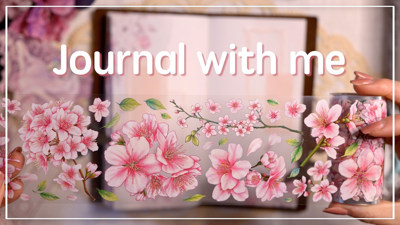 [ASMR] やっぱり盛りたい桜コラージュ🌸 |   journal with me  | collage