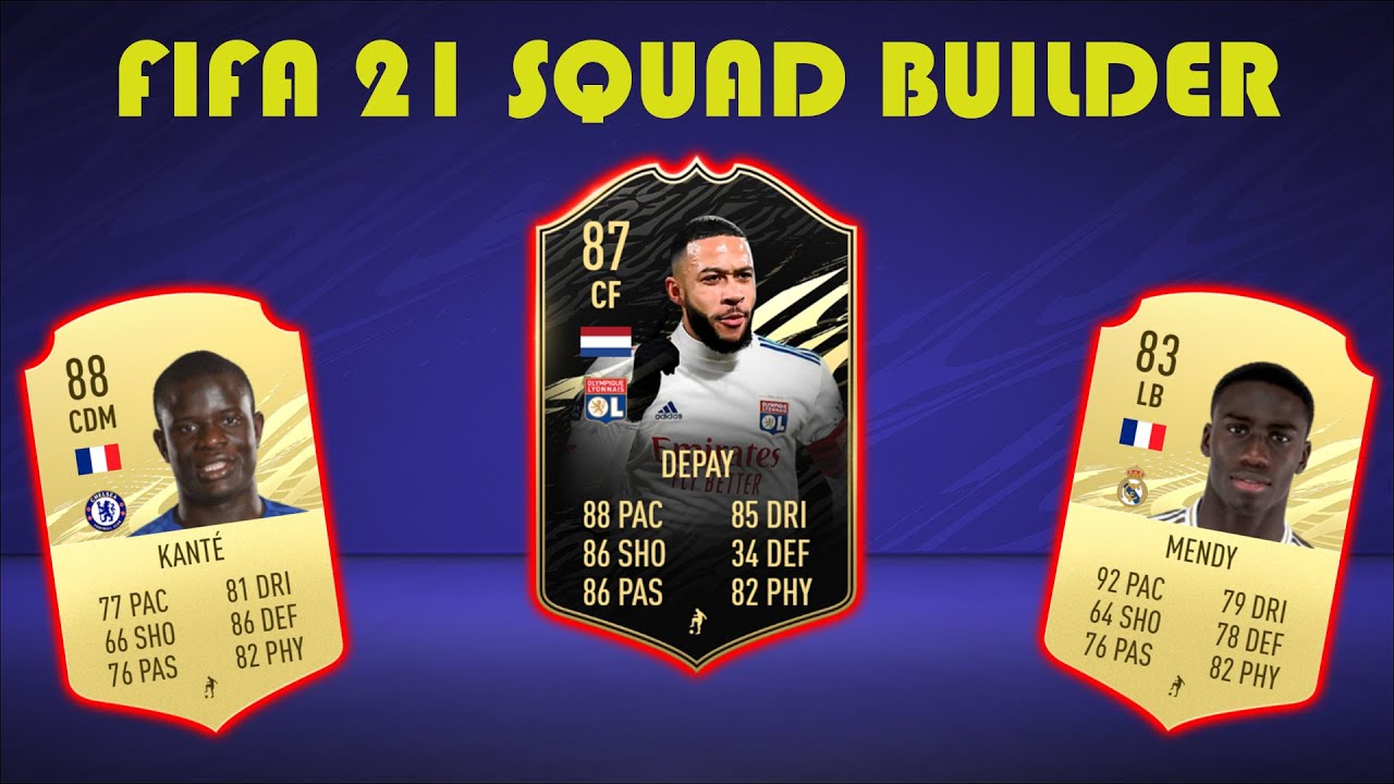 FIFA 21 SQUAD BUILDER 50K 100K 200K 300K 450K 500K 800K SQUADS
