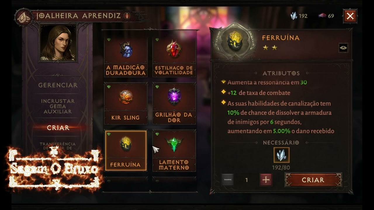 Diablo Immortal  Gemas Lendarias pra Iniciantes e explicando Efeito Benéfico e Efeito Nocivo!!