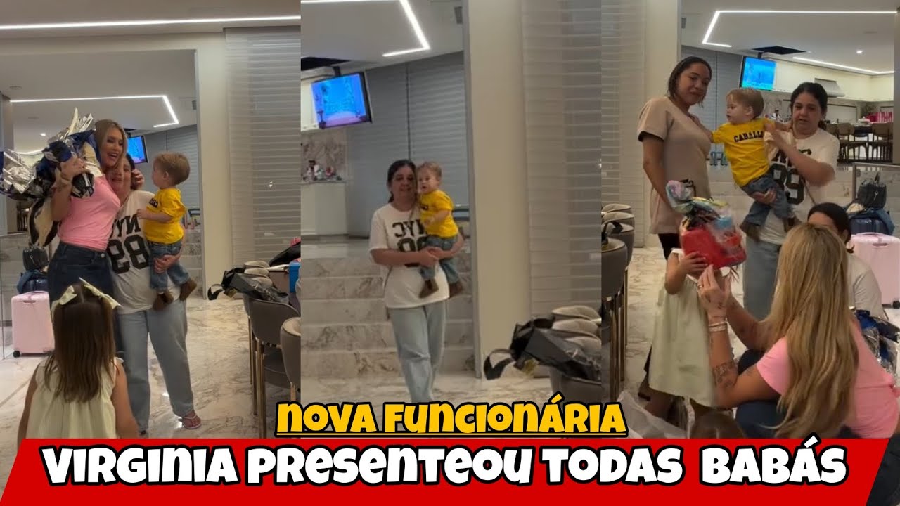 Virginia presenteou todas funcionária da mansão/ nova babá do José Leonardo 