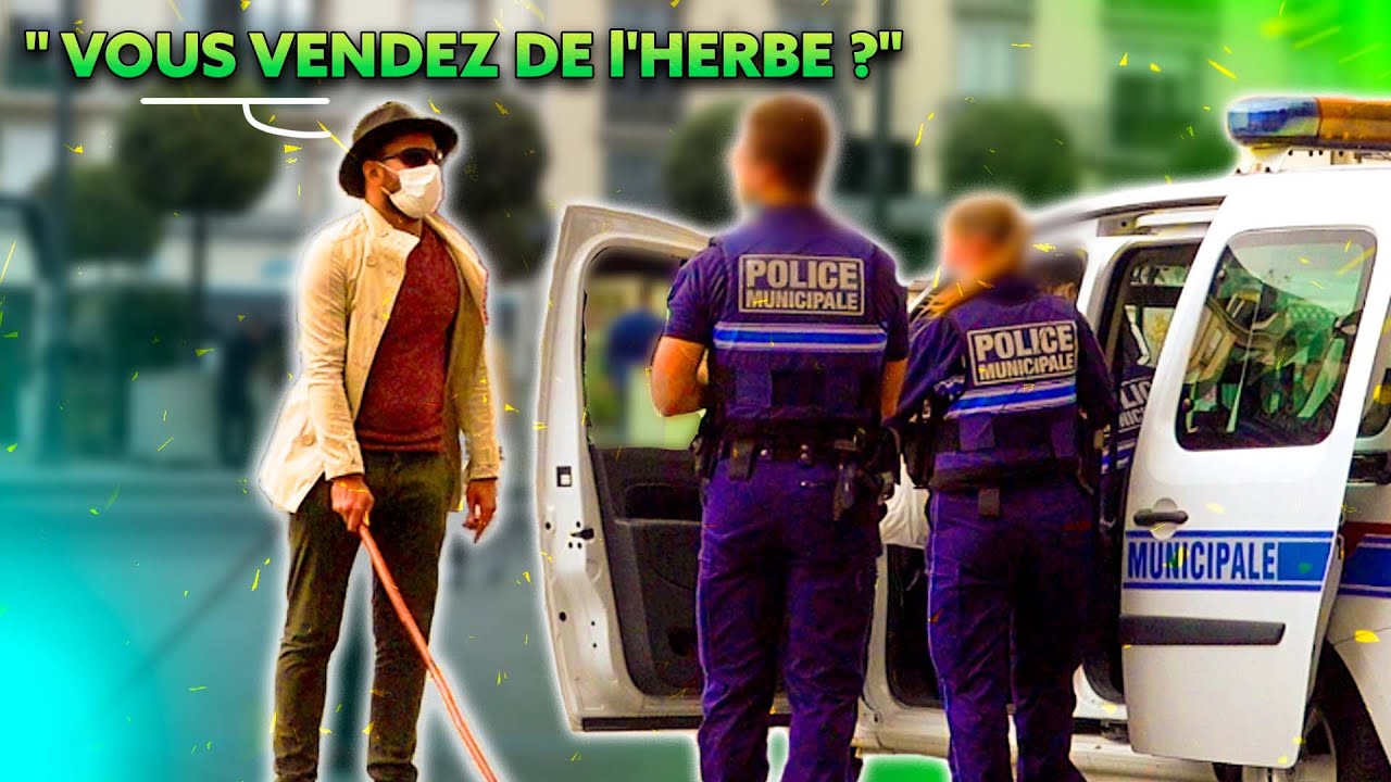 Un aveugle demande de l’herbe aux policiers - Prank - Les Inachevés