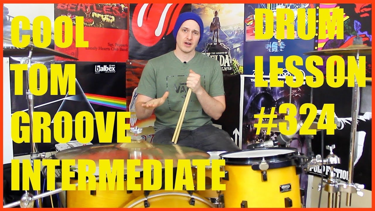 Cool Drum Beat On The Toms - Intermediate - Drum Lesson #324