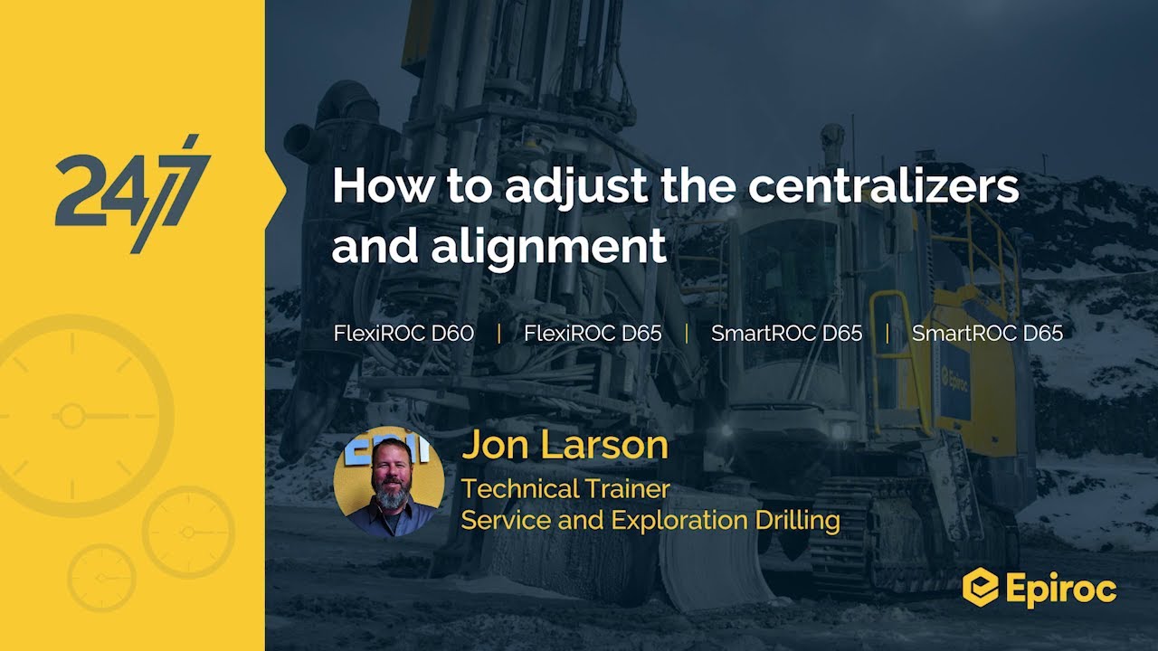 How to adjust centralizers and alignment | FlexiROC D60 | FlexiROC D65 | SmartROC D60 | SmartROC D65