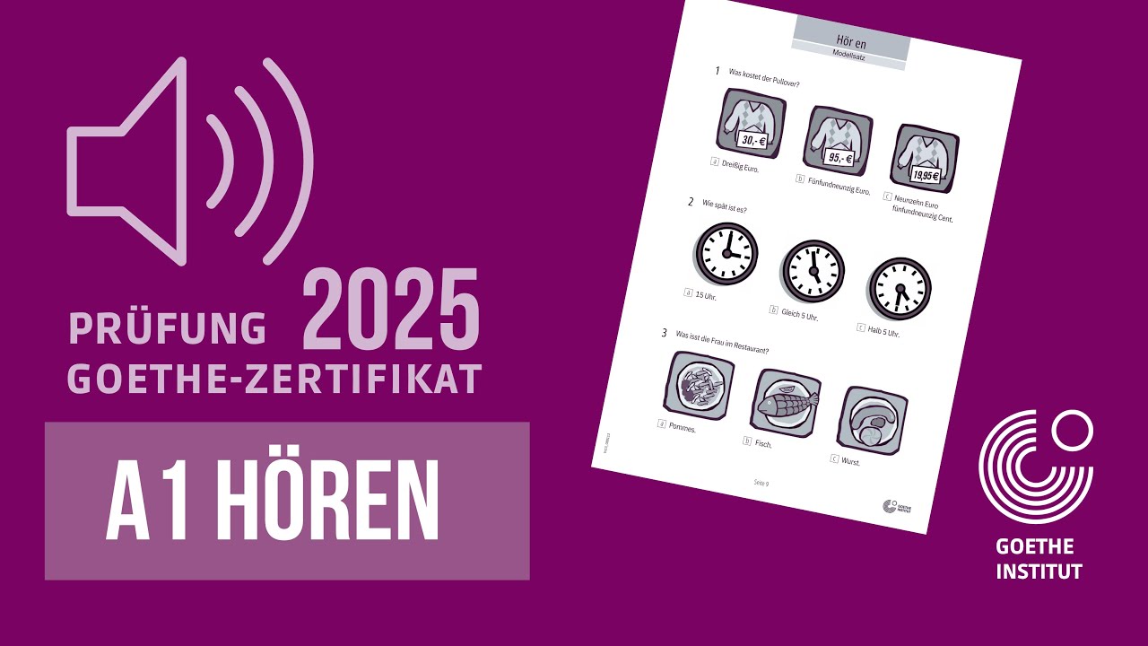 A1 German Exam 2025 – Hören mit Lösungen | Goethe Zertifikat | #02