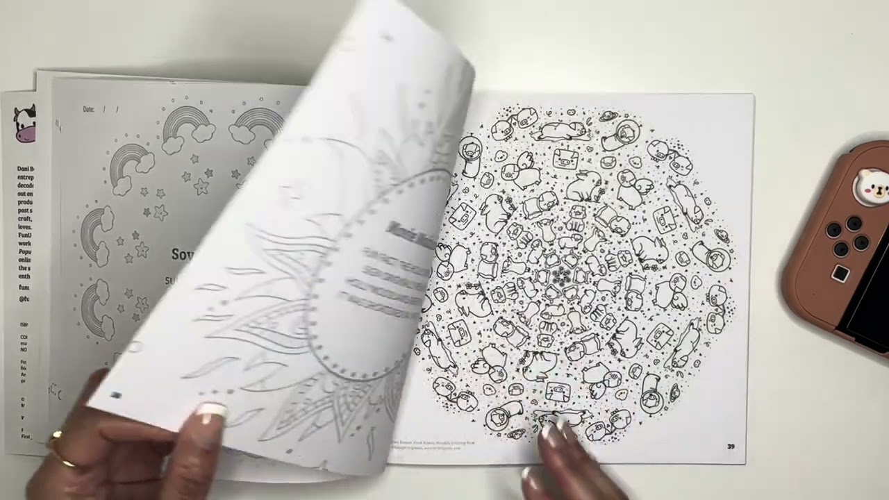 Kawaii Mandala Coloring Book by Dani banana Flip thru Adult coloring New coloring book