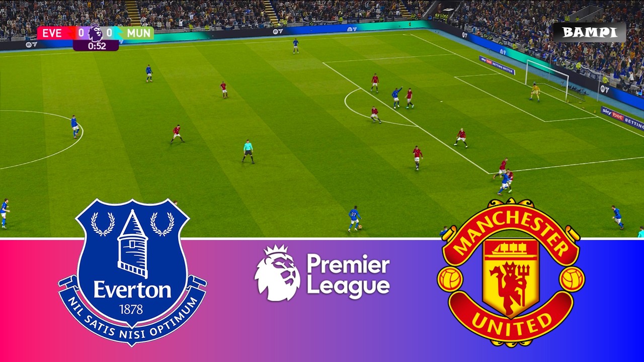 Everton vs Manchester United - Premier League 2026 / Full Match All Goals / PES 21 Gameplay