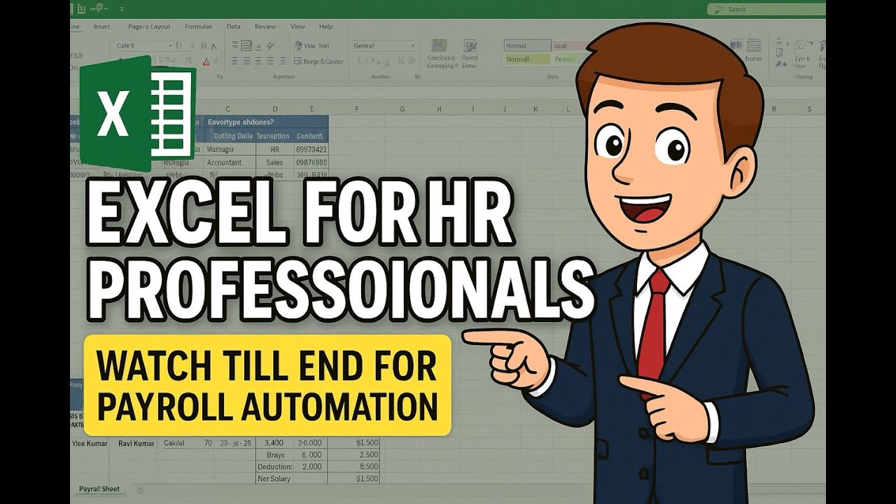 Excel for HR Professionals | Leave Tracker & Payroll in Excel | Automate Salary with One Click#excel