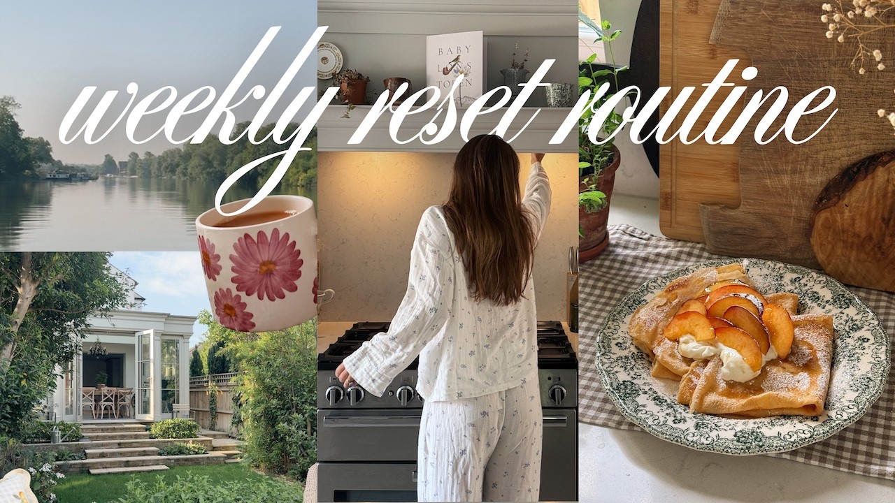weekly reset routine 🧺🫧 spend a slow summer weekend with me