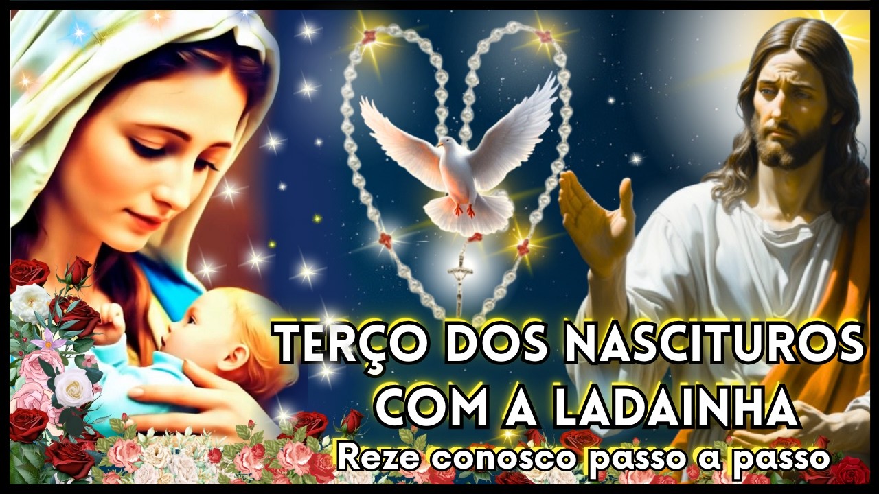 🙏📿COMO REZAR O TERÇO DOS NASCITUROS ensinado por Nossa Senhora | Passo a Passo com Ladainha 💖