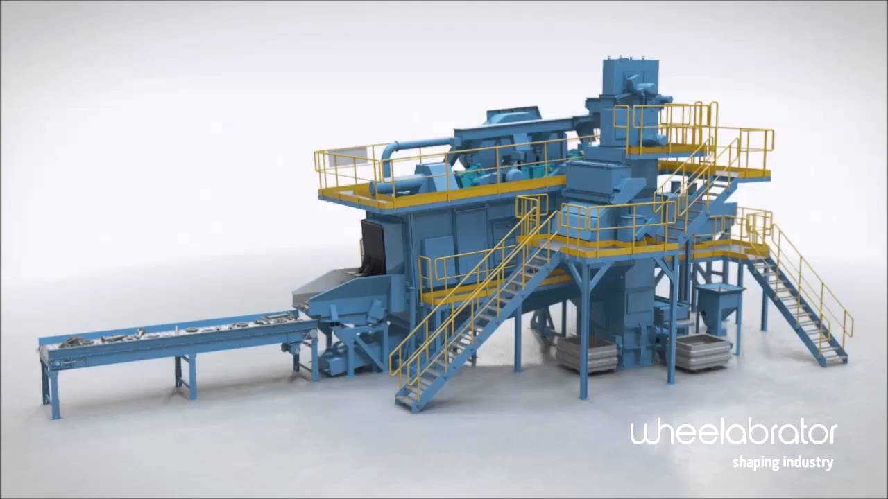 Wheelabrator DT Continuous Rocker Barrel Shot Blast Machine