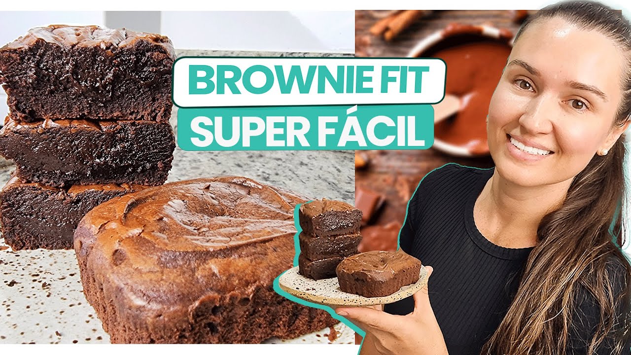 🍫 O MELHOR Brownie Fitness de Chocolate Receita Super Fácil - SOBREMESA DELICIOSA