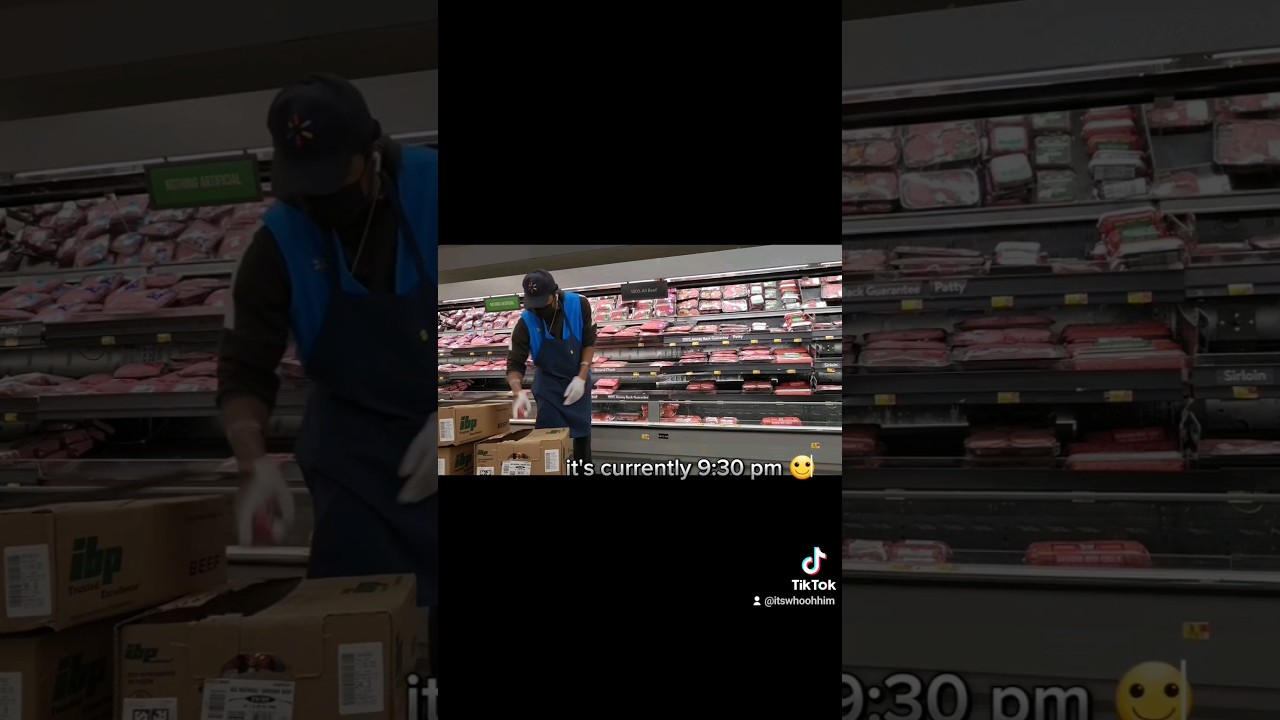 A DAY AT WORKING AT WALMART AS FRESH PRODUCE/MEAT WORKER  #SHORTS #SHORT #viralvideo #tiktokviral