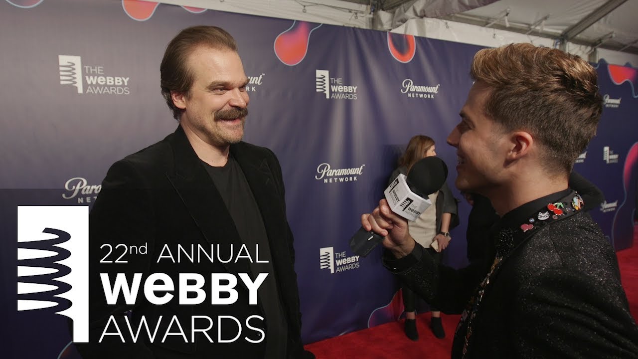 David Harbour on the 22nd Annual Webby Awards Red Carpet, presented by Paramount Network