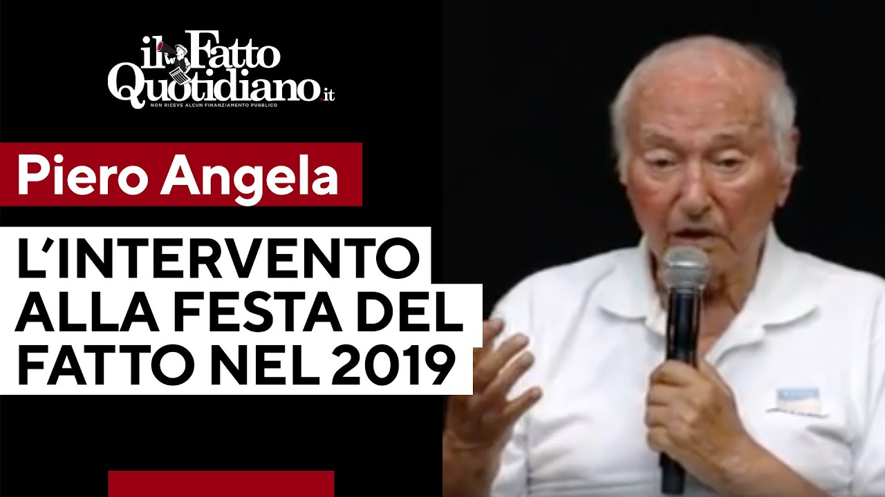 Nel 2019 l'intervento di Piero Angela alla festa del Fatto: 