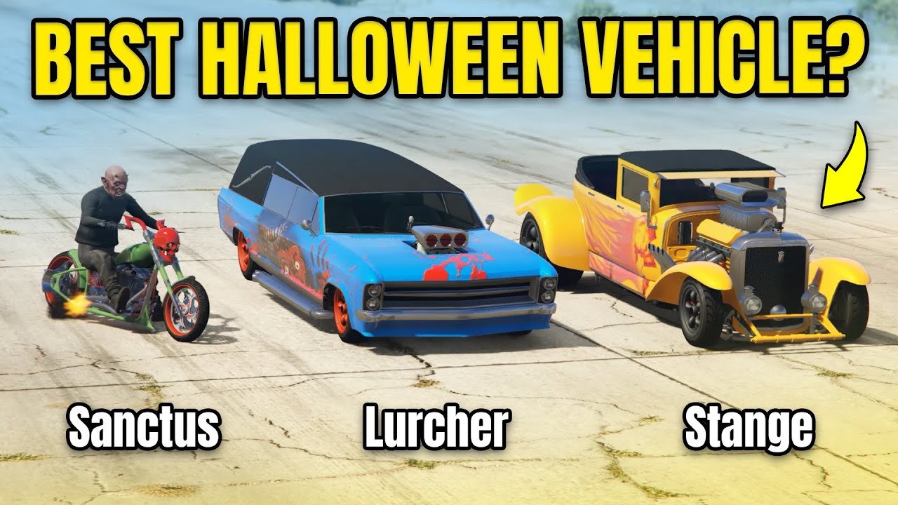 GTA 5 ONLINE - WHICH IS BEST HALLOWEEN VEHICLE? | SANCTUS VS LURCHER VS F. STANGE